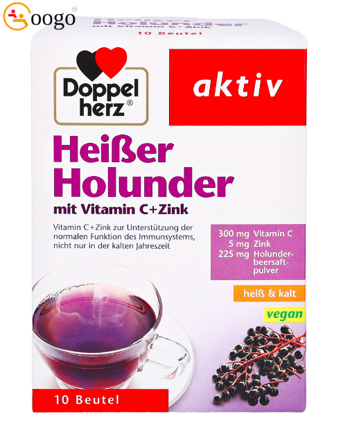 Doppelherz aktiv Hot elderberry with vitamin C + zinc, 10 pieces